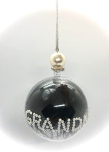 Load image into Gallery viewer, Pearl &amp; Black Feather Bauble