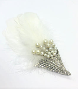 MABEL Feather Barrette - SOLD